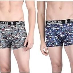 Men's Nylon Stretch Printed Trunk | Ultra-Soft, Breathable Innerwear for Men | Stylish & Supportive Fit-image-4