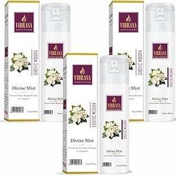 VIBRASA Divine Mist Exotic Mogra 100 ML Air Freshener Spray - (Pack Of 3) | Premium Air Freshener for Home and Mandir | Pure and Natural Fragrances for Worship and Meditation-image-89