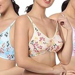 Women's Cotton Non-Padded Wire Free Casual Full Coverage Bra-image-75