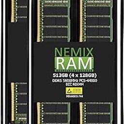 NEMIX RAM 512GB (4X128GB) DDR5 5600MHZ PC5-44800 CL46 4Rx4 1.1V 288-PIN ECC RDIMM Registered Server Memory KIT Compatible with Supermicro B13SEG Motherboard-29