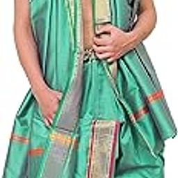 Ready To Wear Dhoti And Veshti Set With Woven Golden Border Art Silk-image-54