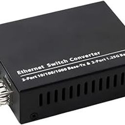 HANUTECH Single Dual Mode Gigabit 10/100/1000M Fiber Optic Media Converter 2SFP 2 RJ45 Ethernet Ports (1 Pcs)-28
