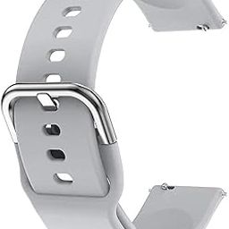 20mm SmartWatch Strap Compatible with Amazfit GTS 2 Mini, Amazfit Bip/Bip U/Pro/Lite, Bip S, Amazfit GTS/ 2/2e, Samsung Galaxy Watch 4/ Watch 5 for All 20mm Watches - Pack of 1 (Light Grey)-10