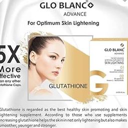 Glo Blanc Advance Skin Lightning Supplement, 30 Capsules Glutathione Complex, 30 Capsules Vitamin C and Bioflavonoids-19