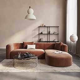 Gaimrao ! Modern Classic L Shape Sectional Sofa Set, Chesterfield Style 4 Seater Sofa Set with Pillows for Living Room, Bedroom and Office, Office, and Hallway Colour (L Shape, Brown)-image-21