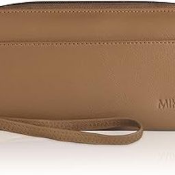 Miki Leather Women's Wallet with Wrist Strap, 20 x 10 cm, Dusty Pink, Multiple Card Slots (Almond Brown)-image-75