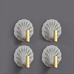 SquareUp Self-Adhesive Hooks Kitchen Wall Hooks-Heavy Duty Nail Free Sticky Hangers with Hooks Reusable Utility Towel Bath Ceiling Hooks(Pack of 8)-8