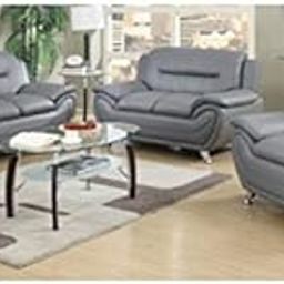 Fabrique Visionary 3+2+1 Leatherette 6 Seater Sectional Sofa Set | Comfortable Furniture for Home Office & Living Room | 4 Year Warranty | Easy to Move with Stainless Steel Legs | Light Grey-image-87