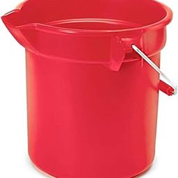 Rubbermaid Commercial 2963 RED 10 qt Capacity, 10-1/2" Diameter, 10-1/4" Height, Red Color, Brute High-Density Polyethylene Round Bucket-image-82