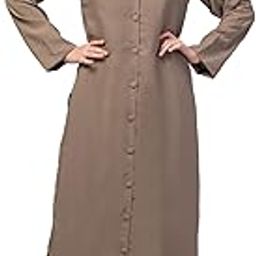 Front open Coat Collar Self Fabric Button Coat style Abaya/Burqa/Naqab-36