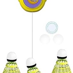 Generic Enaskhi Hanging Badminton Trainer Badminton Training for Game Indoor Playing Fitness Yellow|Badminton Training Aid|Badminton Shuttlecock Trainer|Shuttlecock Practice Aid|Badminton TRAI-image-20