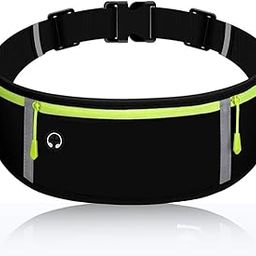 Running Waist Belt for Women & Men Sweat Rainproof Phone Holder with Adjustable Strap & 3 Pockets Headphone Hole WaistBag for Phone-Sports, Yoga, Workout & Outdoor Activities (3 Pocket Black)-image-21