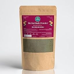 Adaah Herbal Bath Powder, 100% Natural Skin Exfoliator & Nourisher, Aromatic Fresh Herb Blend for Hydrated Skin-image-4