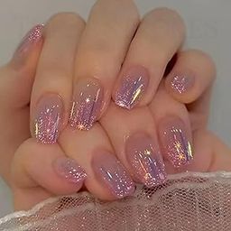 THR3E STROKES Press-On Nails, FakeNails Manicure set Salon look Nails Includes 24Nails, 1sheet gluetabs,1 Alcohol wipe,1 Manicure Stick, 1 Mini file. PN-43-41
