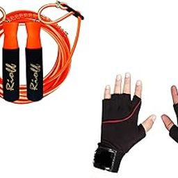 Rioff Weight Lifting Gloves, Gym Gloves, Workout Gloves with Wrist Wraps, Exercise Gloves for Cross Training, Pull Ups, Fitness, Powerlifting, for Men & Women (Gloves-Skipping Rope-OA)-image-36