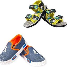 Kids Sandals and Shoes Combo (2 Pairs) for Baby Boys and Girls-image-3