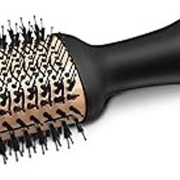 AGARO HV2179 Hot Air Brush for Hair, Blow Dryer Brush, Volumizer & Styler, 360° Airflow Vent, Oval Barrel for Hair Volume, Charcoal Bristles, Ceramic Coating Brushing Head, 1200W, Gold & Black-21