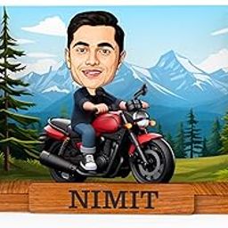 Avataar Studio Personalized Gift for Friends, Brother, BFF, Boyfriend, Father Character Caricature Photo Frame Unique Design Customized Gift for Friends & Family, Motorcycle Rider - 1 (BOX)-image-49