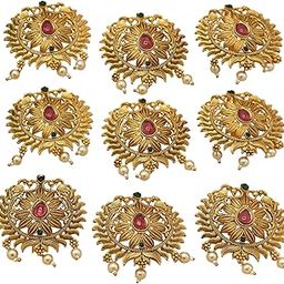 Southern Bling Hair Jewelery Choti Jadai Billai Indian Hair pin Hair Decoration,Hair Brooch with Hook Wedding Bridal Jewellery for Women_Model No-7423-image-53