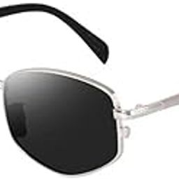 UV Protected Casual Fashionable Polygon Diamond Shaped Metal Frame Punk Sunglasses Shades for Men and Women-image-4