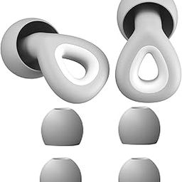 Noise Canceling Earplugs,Drop Shape Swimming Earplugs | With Box And Replaceable Silent Ear Caps Waterproof Silica Full Size Earplugs For-image-1