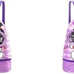 Kuromi Swimming Drawstring Bag Girls Waterproof with Shoe Compartment Clear Goggle Pouch Cute Quick Dry Wet Beach 26x13x40cm 2 PCS-32