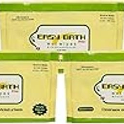 Easy Bath Wet Wipes | Soft Bed Bath Wipes | 10 XLarge Wipes/Pack (32 x 32 cm) - 5 PKT-24