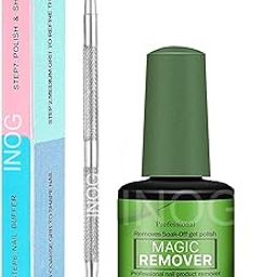 Gel Nail Polish Remover, No Need for Foil, Quick & Easy Polish Remover In 3-5 Minutes, No Need Soaking Or Wrapping Doesn't Hurt Nails-15ml (Set of 3) (7in1 Filer+Peeler)-7