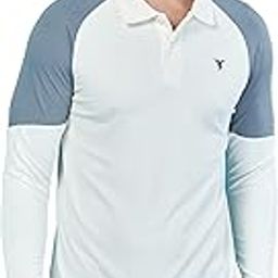 Men's Slim Fit Polyester Colorblocked Athleisure Polo T-Shirt with Full Sleeve, Moisture Wicking and Quick Dry-image-66