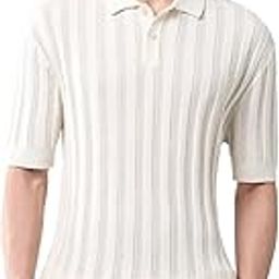 Men's Textured Relaxed Fit Polo Shirt-image-92