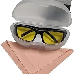 ISHICO Unixex Night Driving | Yellow Lens Night Riding Sunglasses | Vision Glasses for Men Women Anti Glare 100% UV Protected Goggles Sunglasses for Night Bike Riding Car Driving Glasses-picture-11