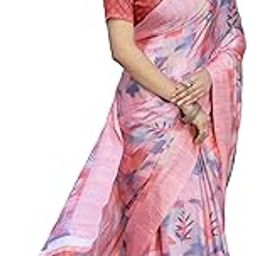 Printed Bollywood Crepe Saree for Women With Unsticted Blouse Peice (Pink) (VS-CR-1821)-image-29