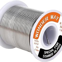 Wonderway Sn63/Pb37 Tin Lead Solder Wire for Stained Glass/Copper Pipe Repairing/Artware 183°C Melting Point No Flux Welding Soldering Tin (1lb)_AB-image-76