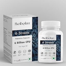 Meibotan Probiotics Supplement 6 Strains with 6 Billion CFU for Men & Women with Prebiotics - Gut Support, Digestion, Immunity Support, Detox & Cleanse - 60 Vegetarian Capsules, Age 35+-picture-10