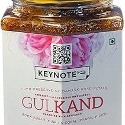 Keynote Gulkand | Export Grade | Sun Cooked | Damask Rose, Misri, Cardamom & Praval | Glass Jar 300 grams-image-9