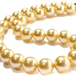 South Sea Golden Pearl Necklace Original Certified Traditional Golden Colour Pearl Necklace Choker Freshwater 10mm Round 54 Beads-picture-24