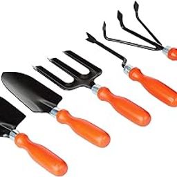 Gardening Tools Kit Durable Gardening Tool Kit for Home Gardening Tools Weeder, Big Trowel, Fork,Cultivator(Set of 5)-image-66