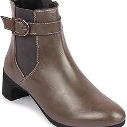Women Flared Heel Boots-image-80