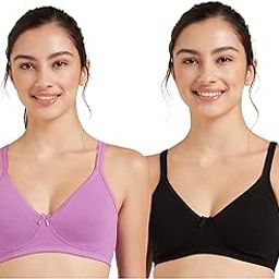 Wire Free Pack of 2 Shaper Bra for Womens | Full Coverage | Non Padded |Non Wired | Seamless Cups | Cotton Strech-12