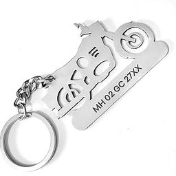 Customized Stainless Steel Bike Keychain | Engraved Keychain for Bike Lovers | Personalized Gift for Cyclists | Unique Bike Accessory | Ideal for Birthday, Anniversary or Special Occasion-36