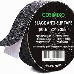 COSIMIXO Heavy Duty Anti Slip Tape for Stairs Outdoor/Indoor Waterproof 2" x 35Ft Grip Tape Safety Non Skid Roll for Stair Steps Traction Tread Staircases Non Slip Strips Black-14