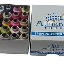 Almanac Multicolour Meter Sewing Thread 25 Pcs Basic Color Strong Cotton Polyester Sewing Threads Fast Shade Spools for Machine and Hand Stitching, Tailoring |Multicolor| |Set of 25Pcs|, 180 Gram-image-42