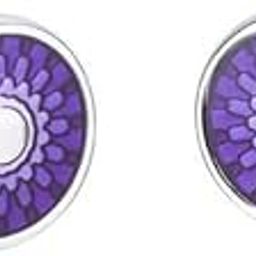 CALANDIS™ 2x Savannah Men's Business Round Purple Transparent Oil French Shirt Cufflink | Cufflinks | Mens Jewelry-image-1