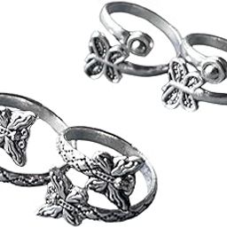 Women & Girls Metal Fancy Glossy finish Toe Ring Adjustable Bichiya/Leg Finger Ring-Combo-2 (A_C_P_110725_Silver)-image-53