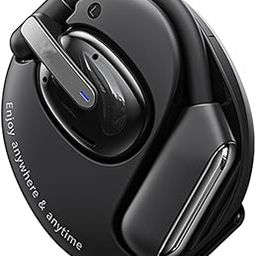 Quidnuran P7 Open Ear Headphones with Mic, Wireless Bluetooth 5.3, 80H Playtime & Digital Display, IPX5 Waterproof, Black-9