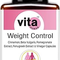 VitaHuman Weight Control Capsules with Apple Cider Vinegar 500mg, Pomegranate 100mg, Cinnamon 15mg, Beta Vulgaris 15mg & Fenugreek Extract 15mg | Natural Metabolism Booster | 60 Veg Capsules-13