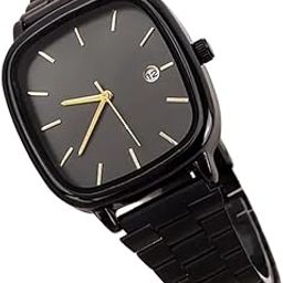 Bleaws Square Dial Men's Watch with Stainless Steel Strap, Analog Watch Display with Date Slim Case Design Wrist Watch for Men-image-9