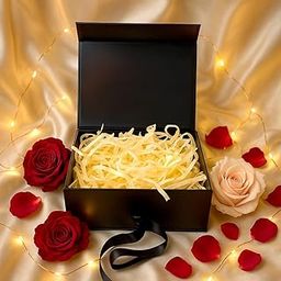 Special You Black Gift Box for Packing, Gift Packing Box for Hamper boxes for Gifts Empty with Crinkle Paper, Gifts Packing Boxes for Hamper-image-8