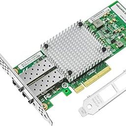 10Gb PCI-E NIC Network Card, Dual SFP+ Port, with Intel 82599ES Controller, PCI Express Ethernet LAN Adapter Support Windows Server/Linux/VMware-15