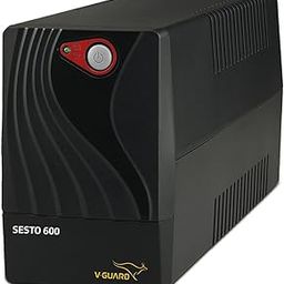 V-Guard Sesto 600 UPS for Power Backup & Protection | Capacity 600VA/300W | Working Range 140-300 VAC (Black)-26
